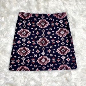 Karen Kane Aztec Pattern A-Line Skirt